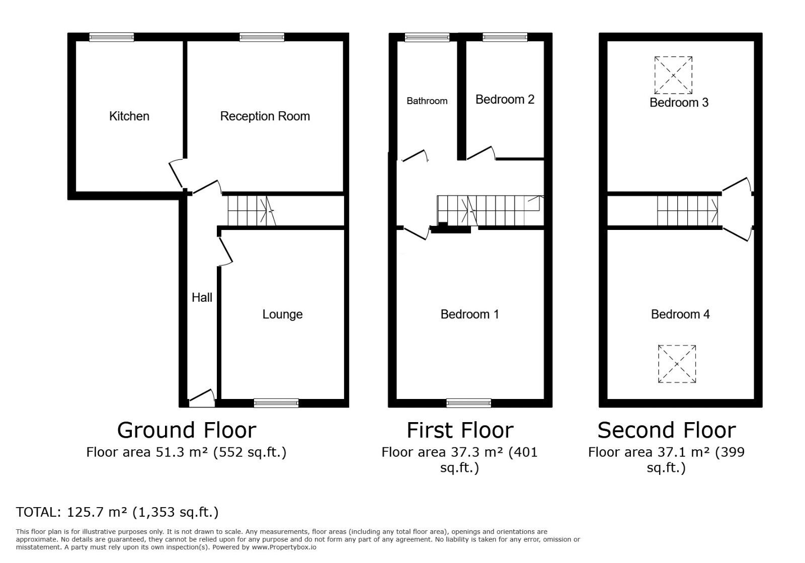 Floorplan of 4 bedroom Mid Terrace House for sale, Edward Street, Hebden Bridge, West Yorkshire, HX7