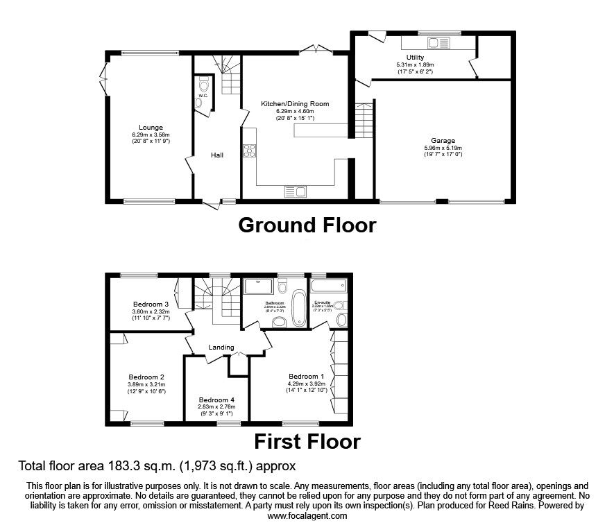 Floorplan of 4 bedroom Detached House for sale, Coiners Fold, Mytholmroyd, Hebden Bridge, HX7