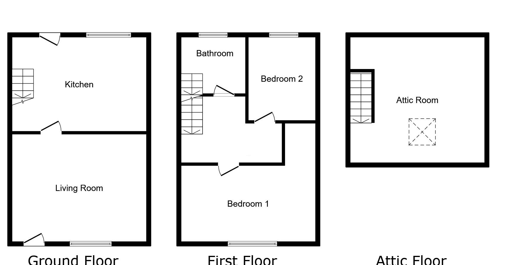 Floorplan of 2 bedroom Mid Terrace House for sale, Cambridge Street, Todmorden, OL14