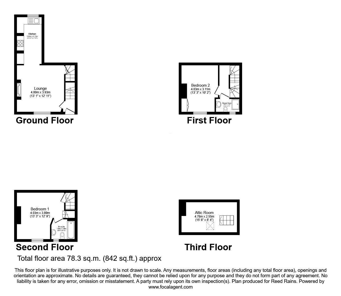 Floorplan of 2 bedroom Mid Terrace House for sale, Broughton Street, Hebden Bridge, HX7