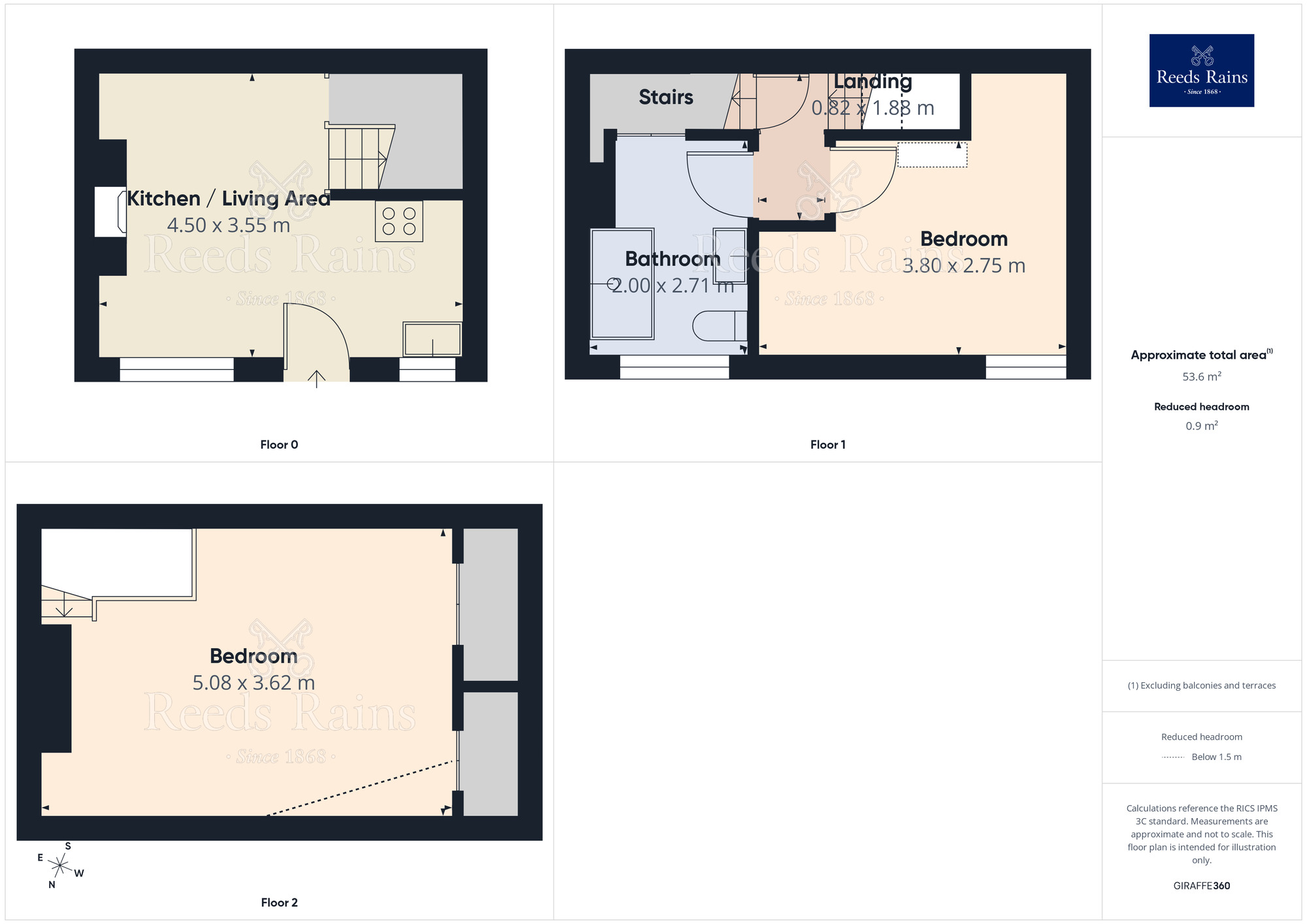 Floorplan of 2 bedroom Mid Terrace House to rent, Hangingroyd Road, Hebden Bridge, West Yorkshire, HX7