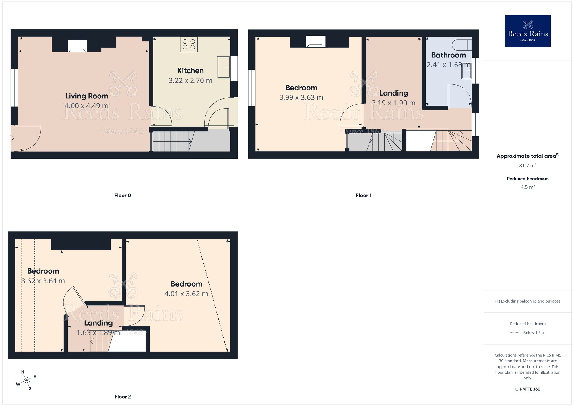 Floorplan of 3 bedroom Mid Terrace House for sale, Norfolk Street, Hebden Bridge, HX7