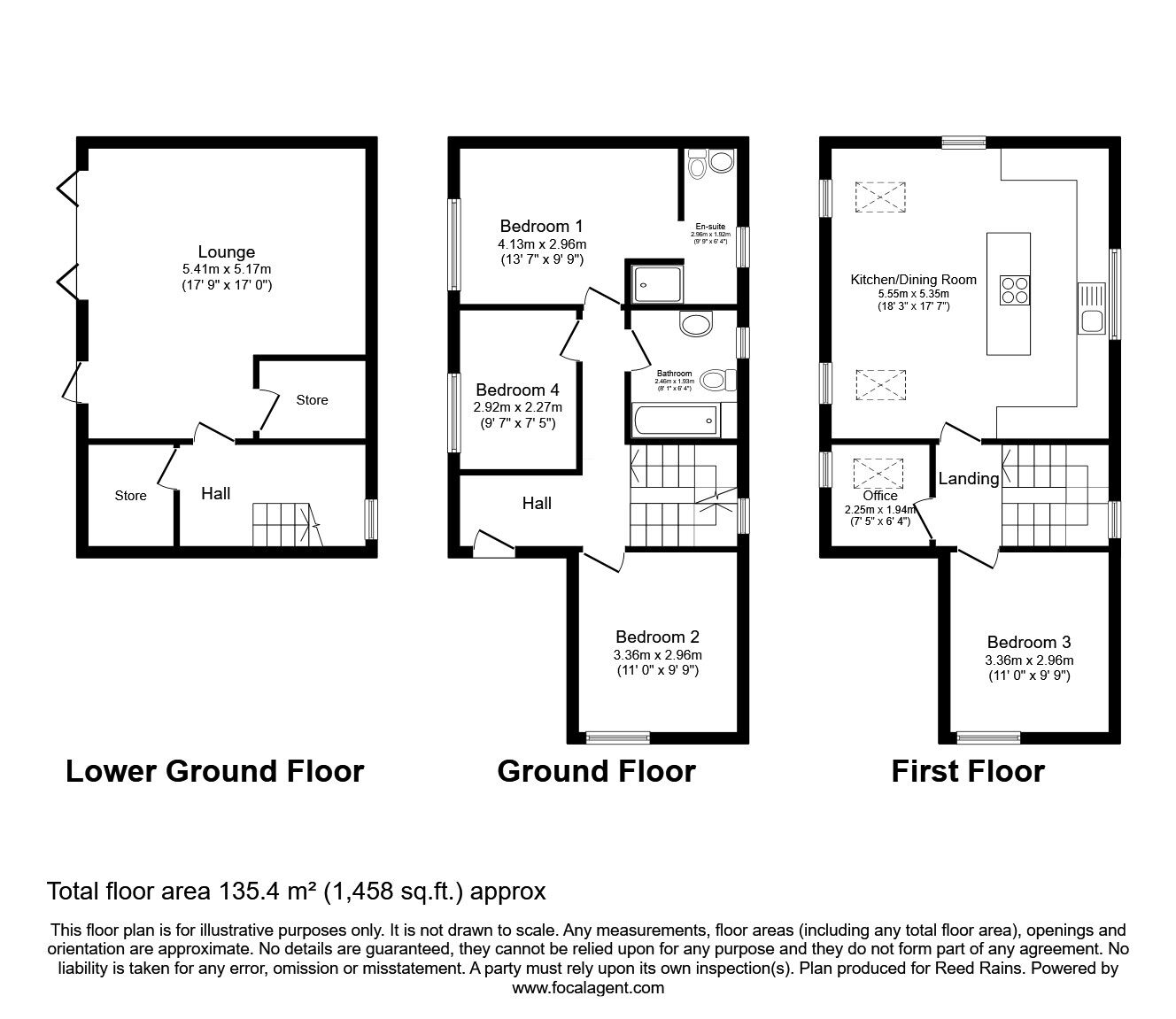 Floorplan of 4 bedroom Detached House for sale, Wadsworth Lane, Hebden Bridge, West Yorkshire, HX7