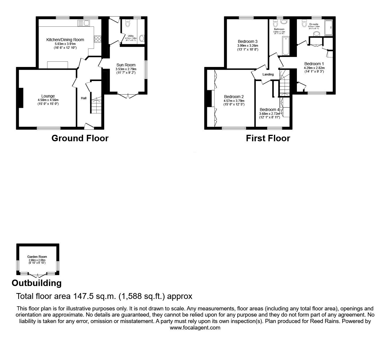 Floorplan of 4 bedroom End Terrace House for sale, Dean Head, Todmorden Road, Littleborough, OL15