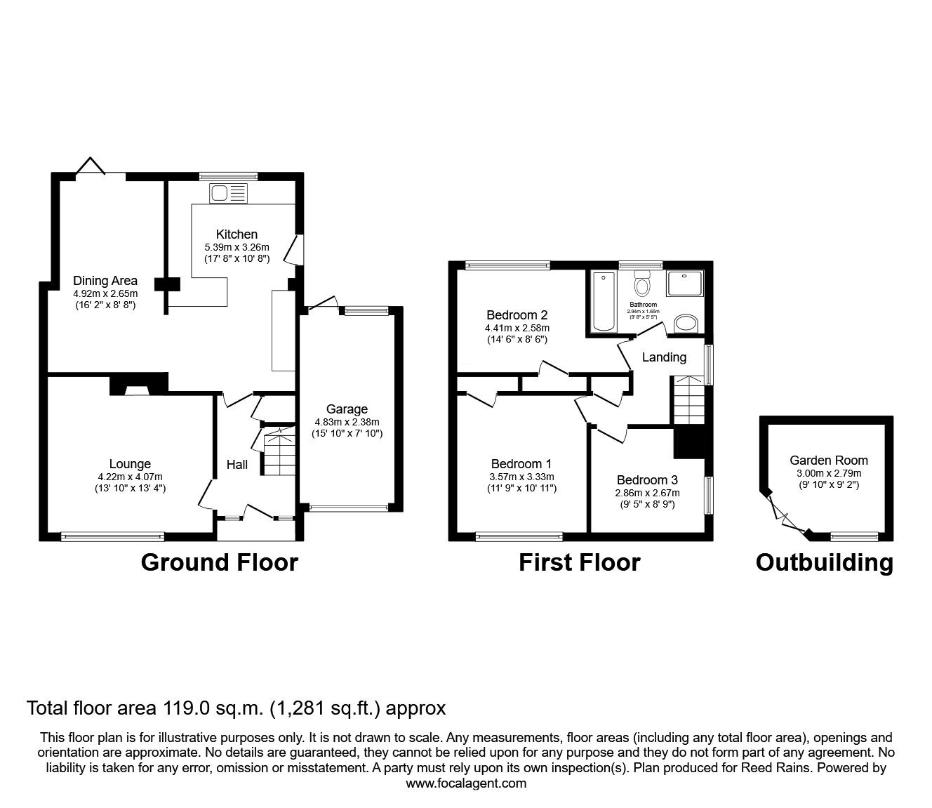 Floorplan of 3 bedroom Semi Detached House for sale, Hullett Close, Hebden Bridge, HX7