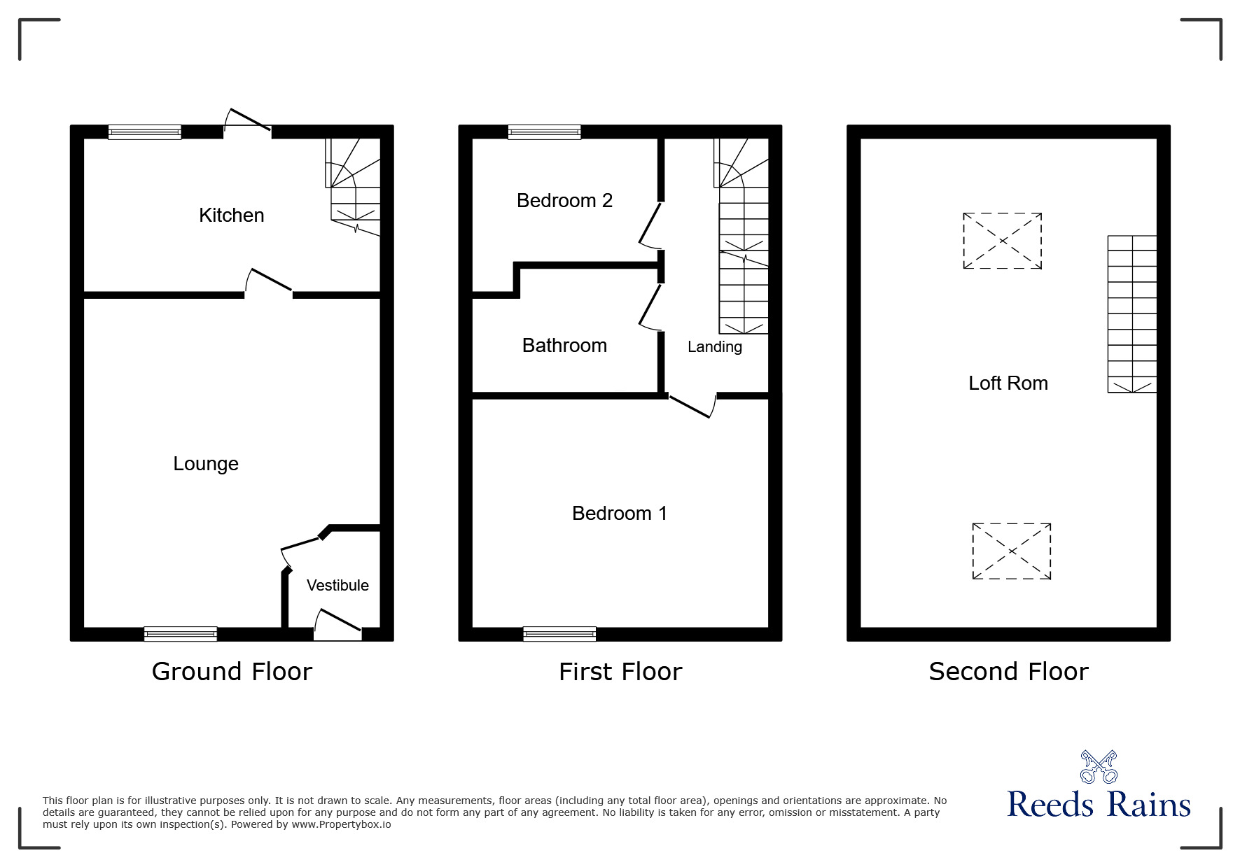 Floorplan of 3 bedroom Mid Terrace House for sale, Longfield Terrace, Todmorden, OL14
