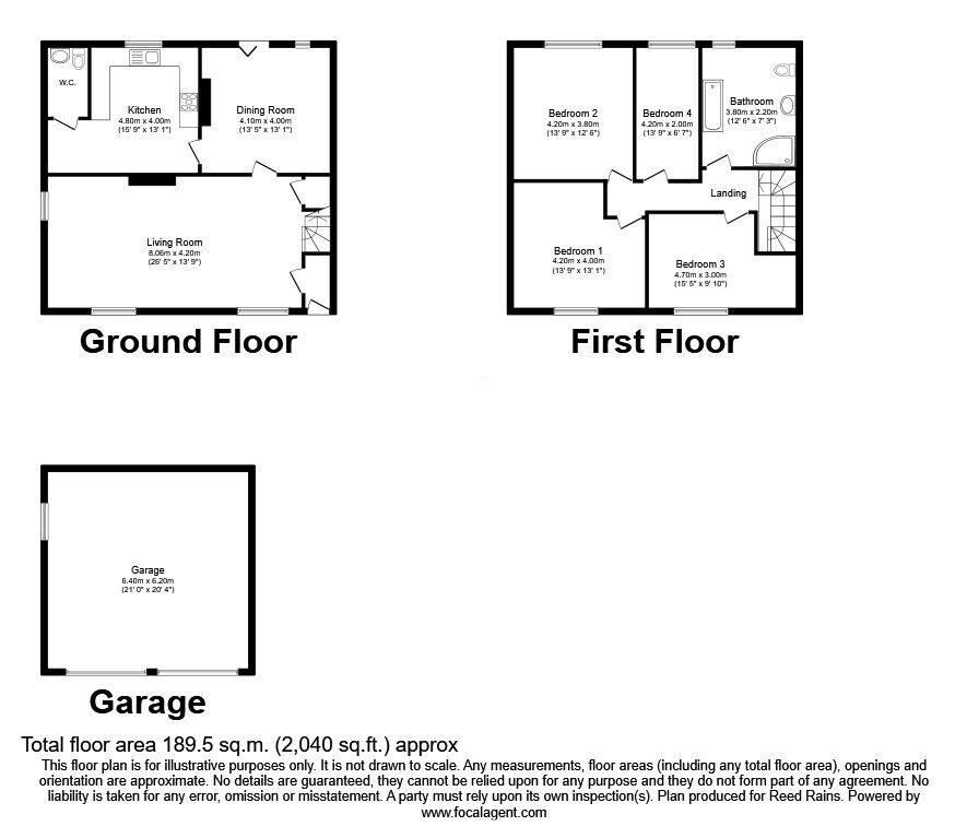 Floorplan of 4 bedroom Semi Detached House for sale, Croft Carr, Todmorden, OL14