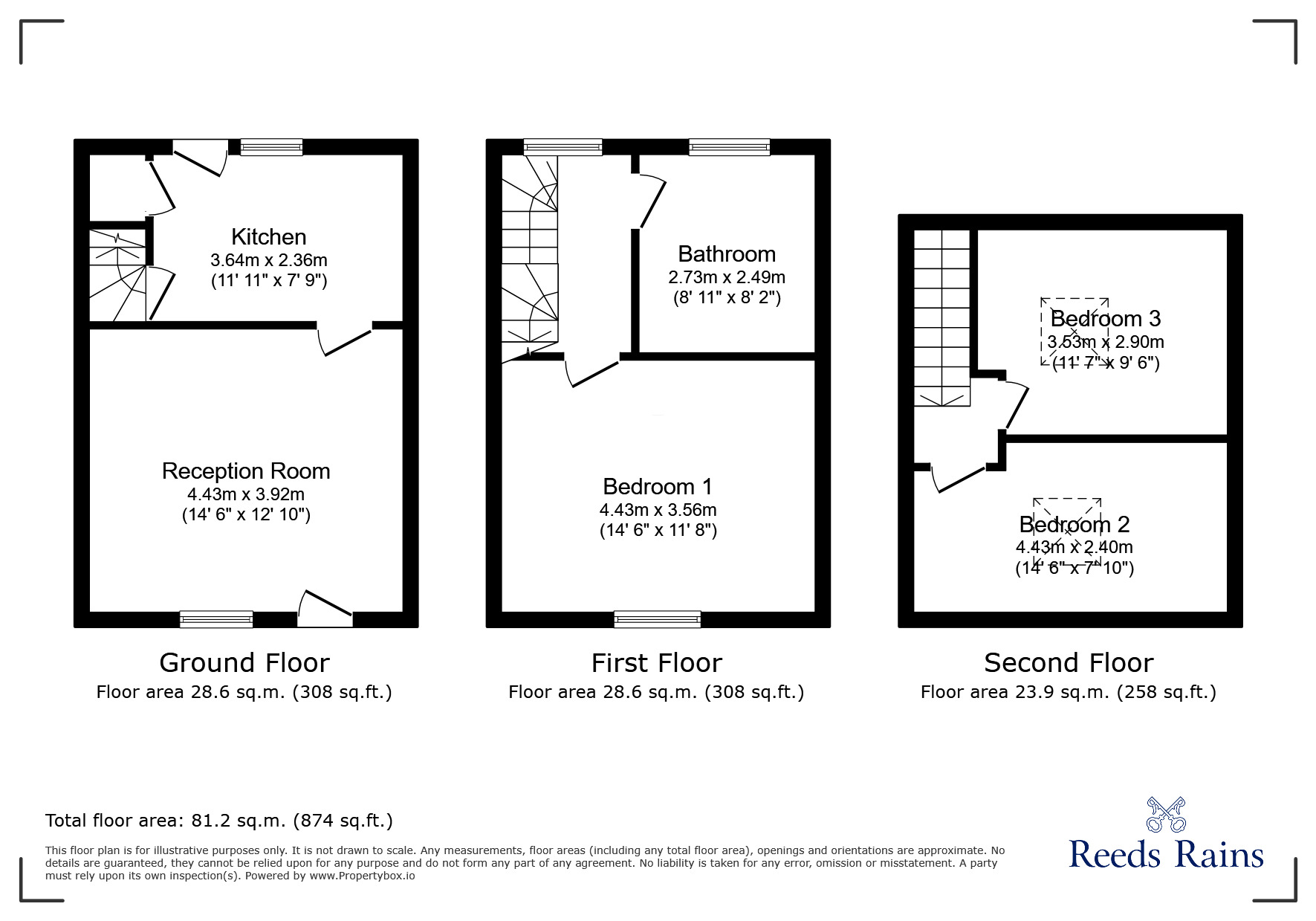 Floorplan of 3 bedroom Mid Terrace House for sale, Newall Street, Todmorden, OL14