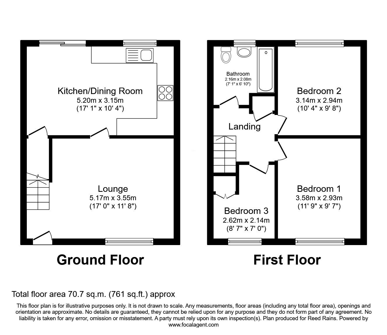 Floorplan of 3 bedroom Detached House for sale, Palace House Road, Hebden Bridge, West Yorkshire, HX7