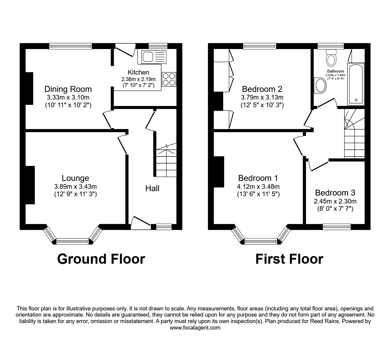 Floorplan of 3 bedroom Mid Terrace House for sale, Slater Avenue, Hebden Bridge, HX7