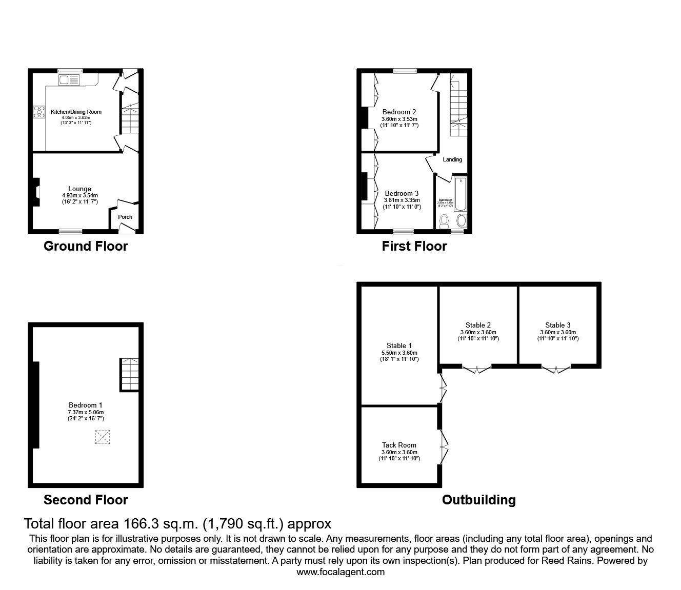 Floorplan of 2 bedroom End Terrace House for sale, Bacup Road, Todmorden, West Yorkshire, OL14