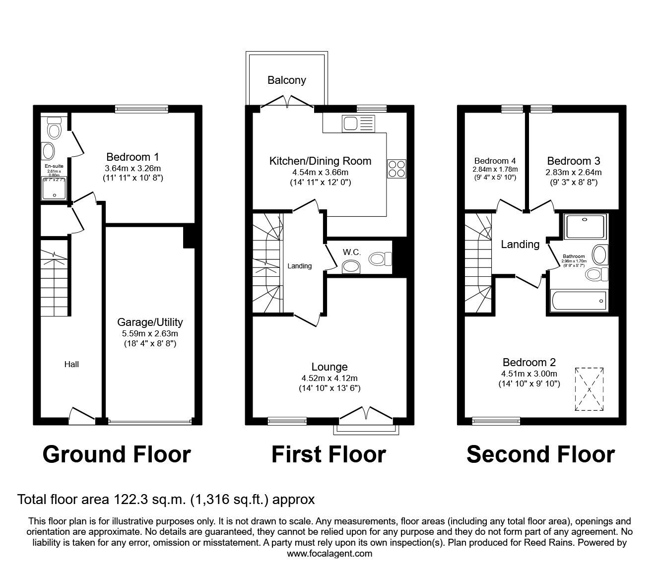 Floorplan of 4 bedroom End Terrace House for sale, Cinder Close, Todmorden, OL14