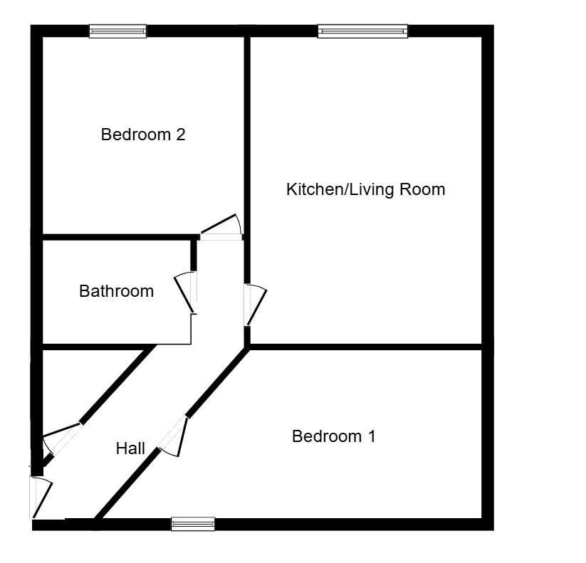 Floorplan of 2 bedroom  Flat for sale, Oldgate, Hebden Bridge, HX7
