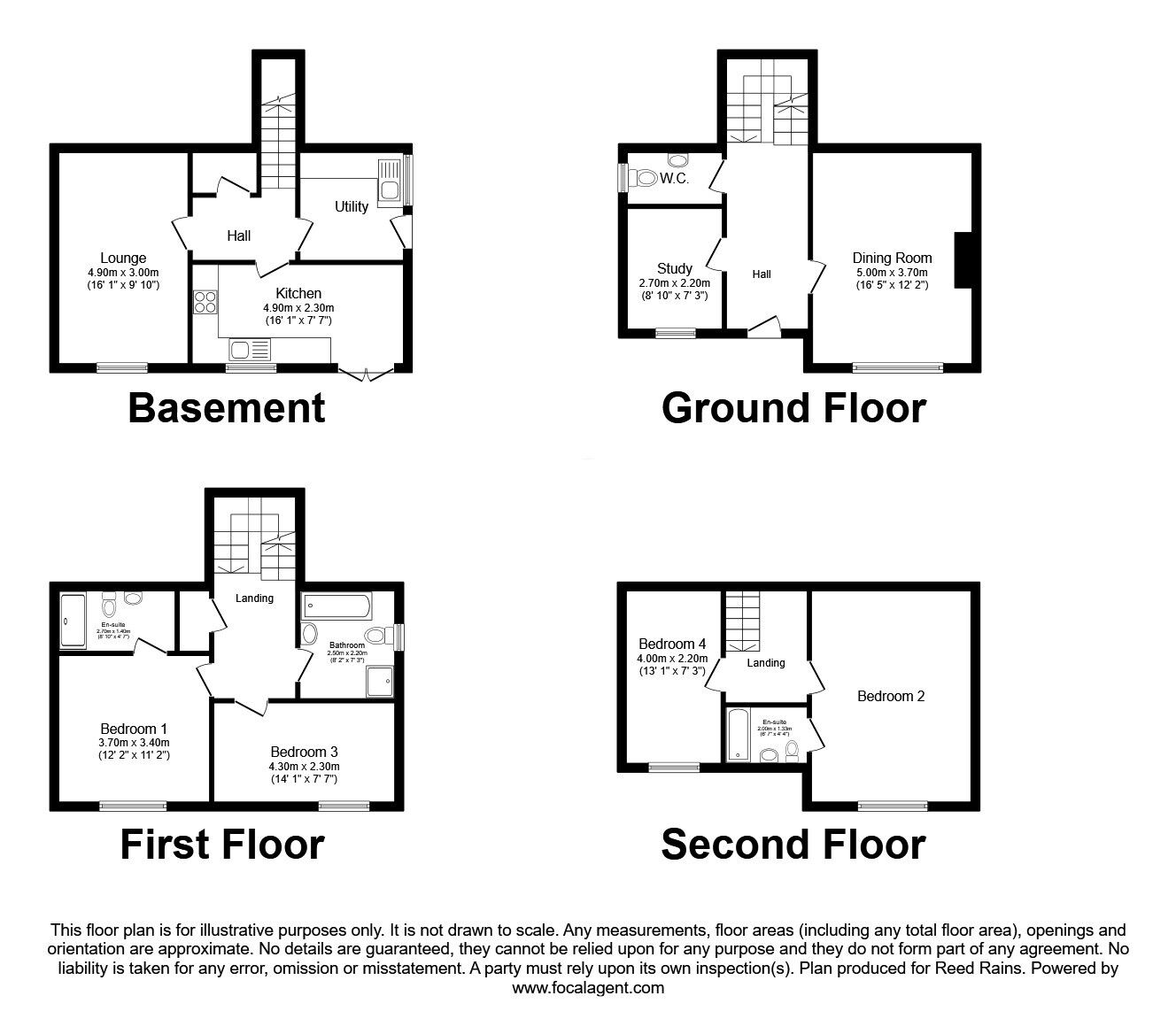 Floorplan of 4 bedroom Detached House for sale, Badger Wood, Todmorden, OL14