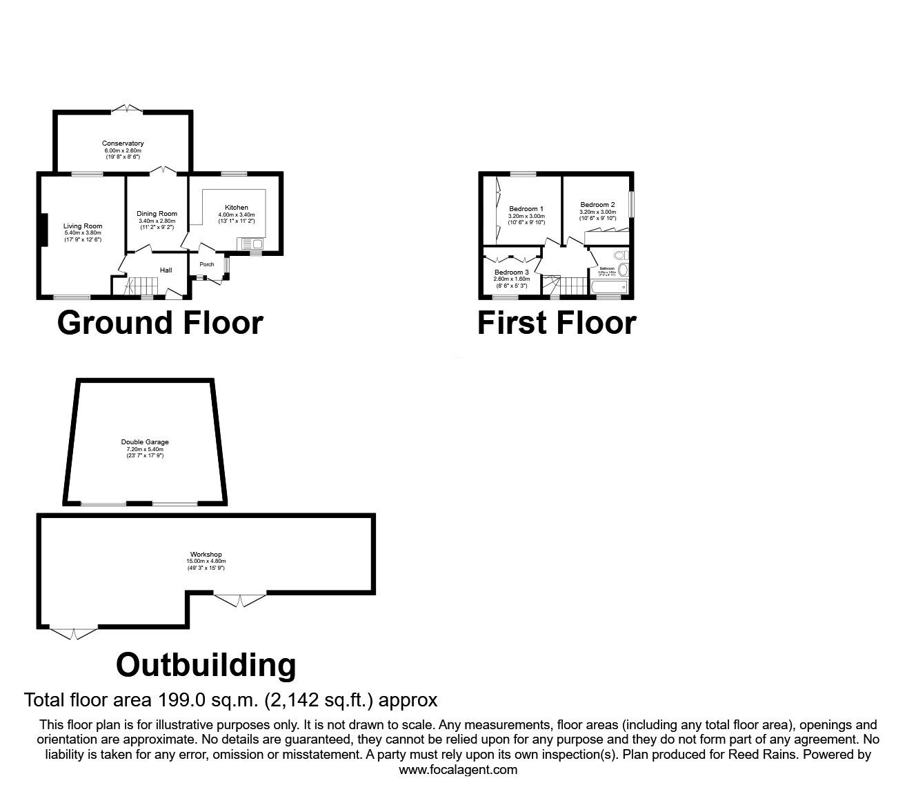 Floorplan of 3 bedroom Semi Detached House for sale, Rochdale Road, Todmorden, OL14