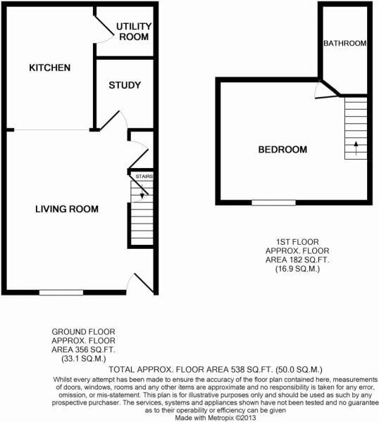 Floorplan of 1 bedroom  House for sale, Eiffel Street, Hebden Bridge, HX7