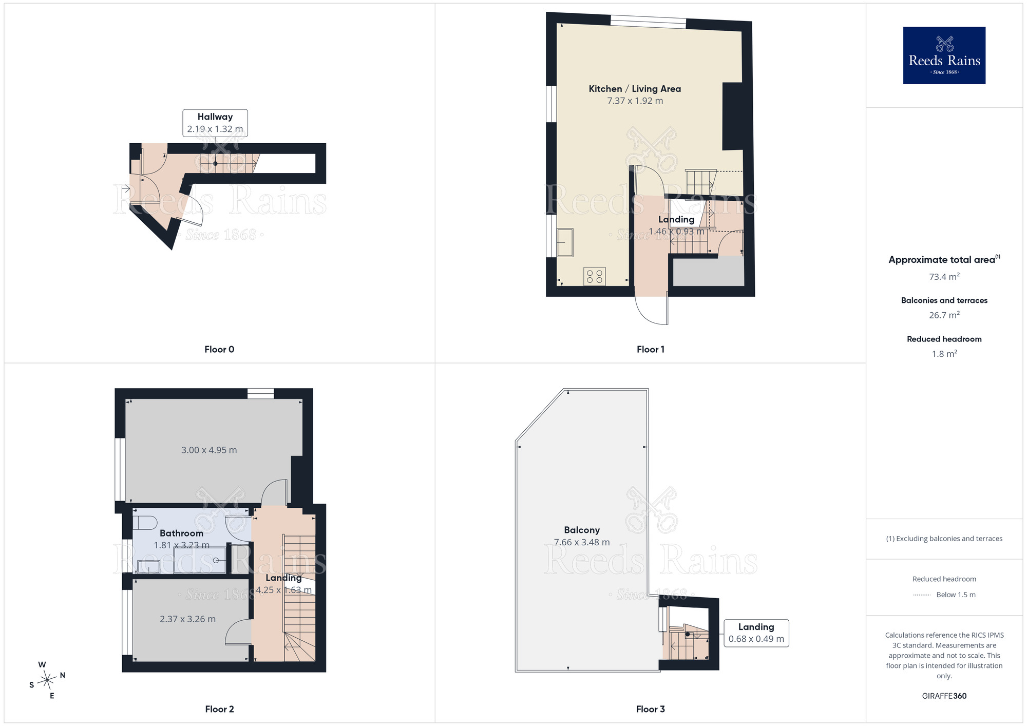 Floorplan of 2 bedroom End Terrace House for sale, George Street, Hebden Bridge, HX7