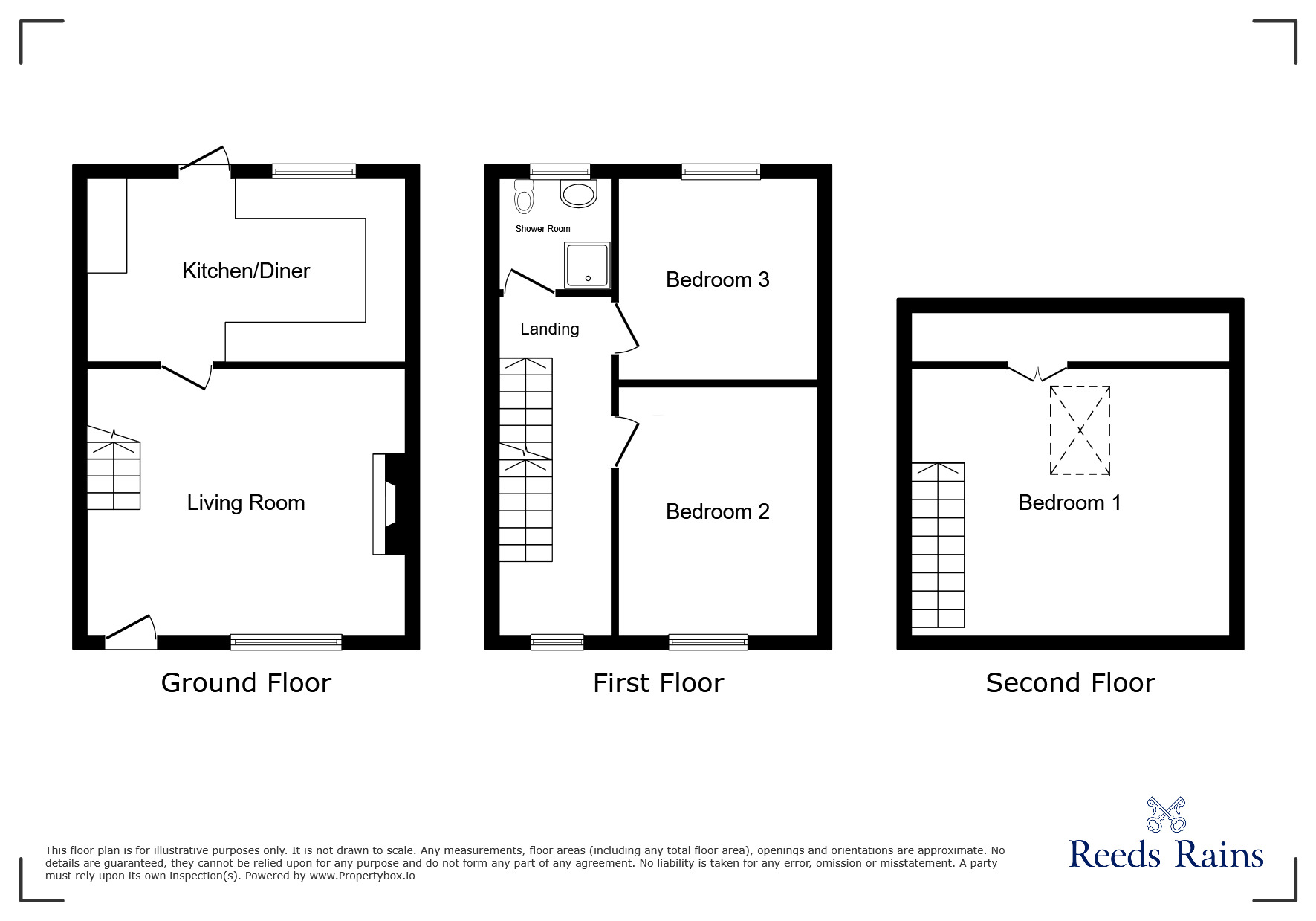 Floorplan of 3 bedroom Mid Terrace House for sale, Strines Street, Todmorden, OL14