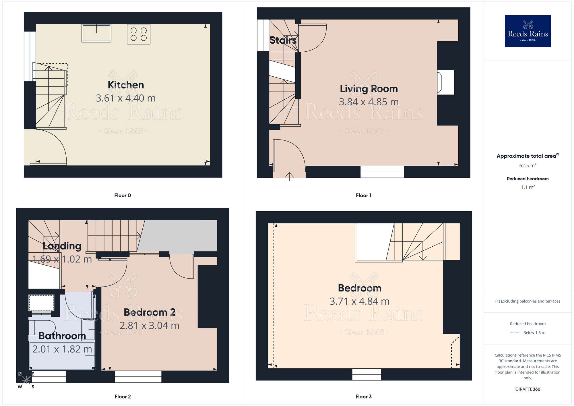 Floorplan of 2 bedroom End Terrace House for sale, Castle View, Todmorden, OL14