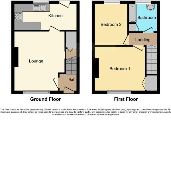 Floorplan of 2 bedroom Mid Terrace House to rent, Throstle Mount, Luddendenfoot, West Yorkshire, HX2