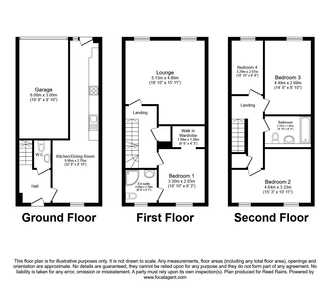 Floorplan of 4 bedroom End Terrace House for sale, Plot 10, Market Place, West Yorkshire, HX7