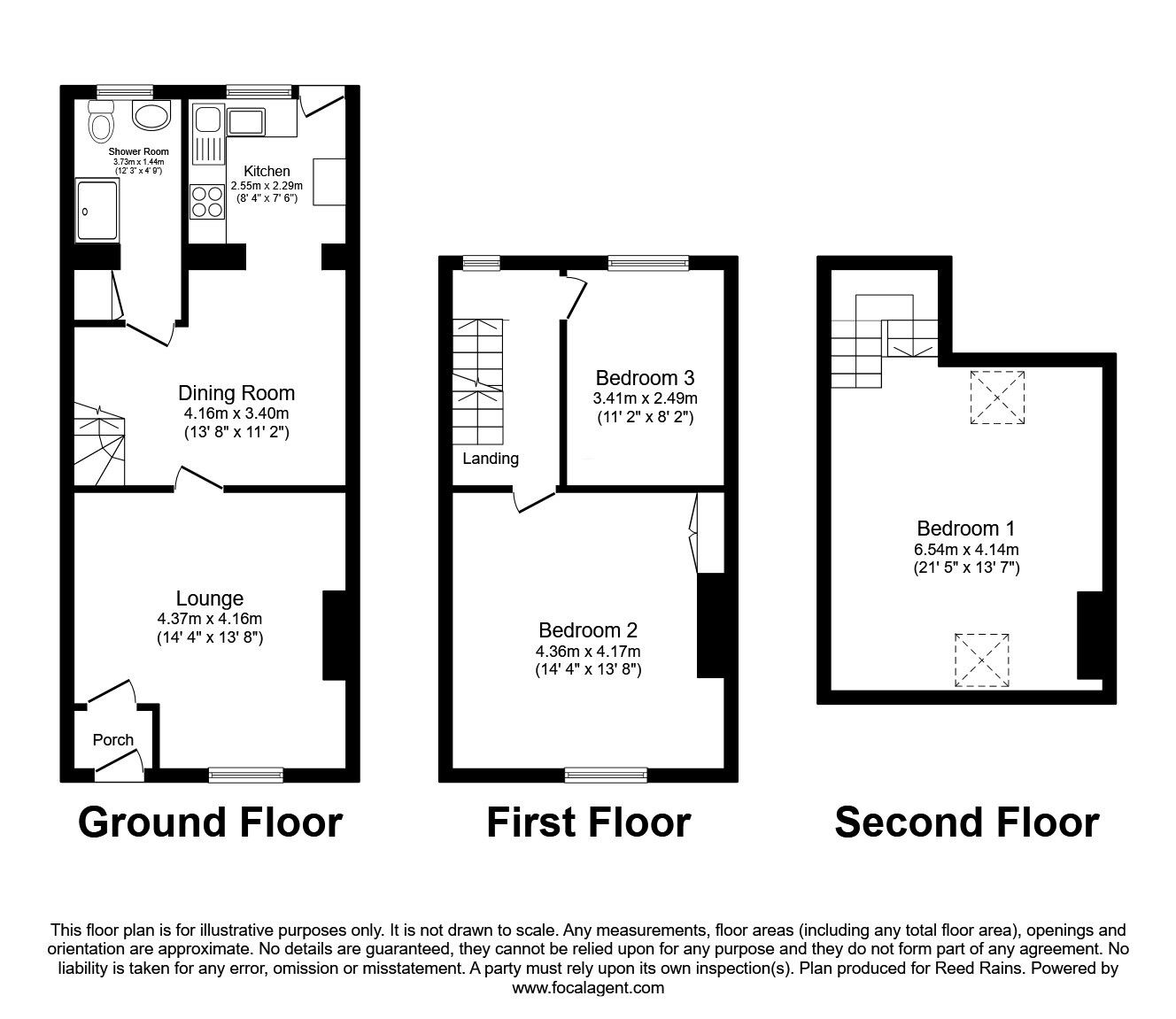 Floorplan of 3 bedroom Mid Terrace House for sale, Laneside Street, Todmorden, OL14