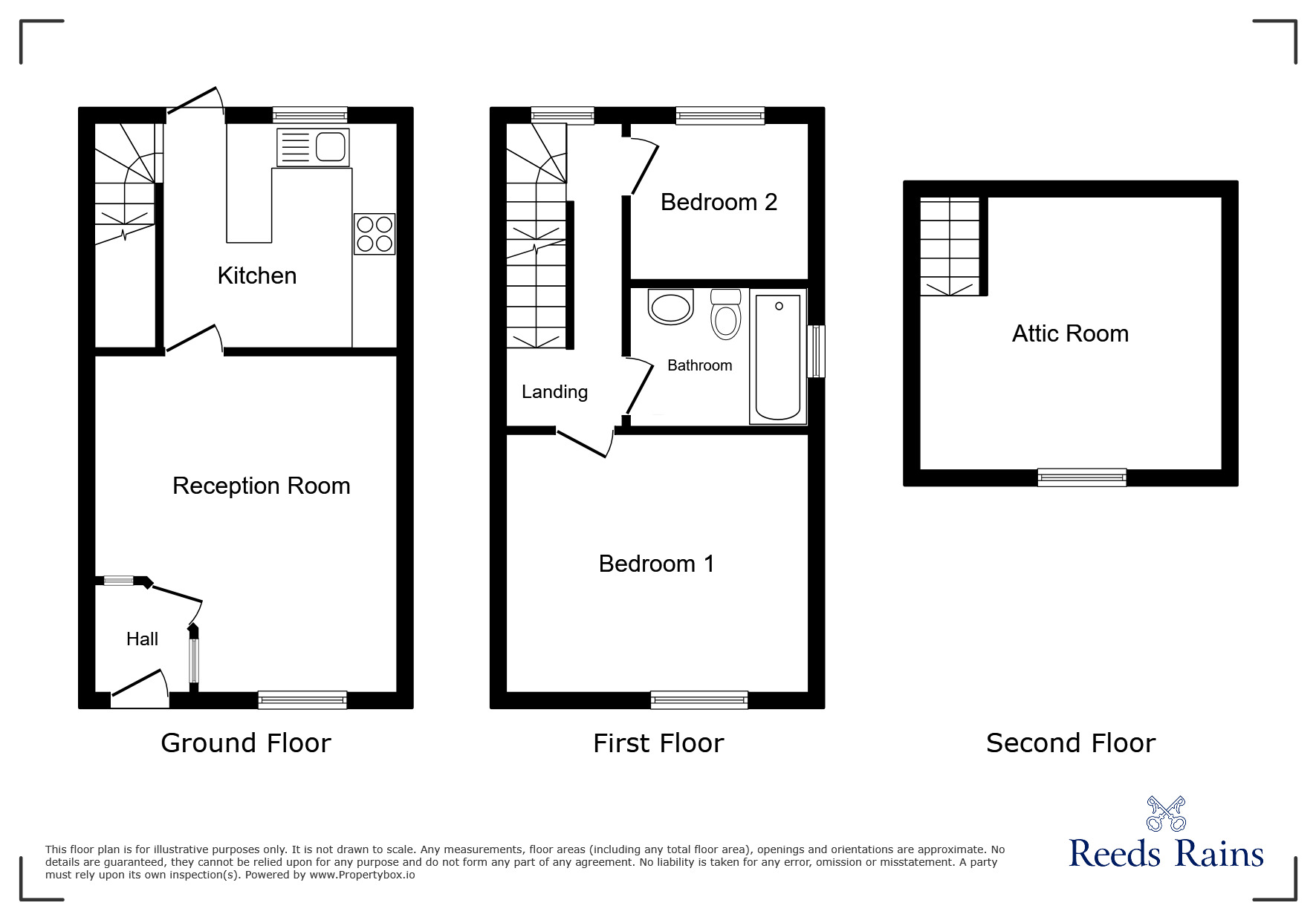 Floorplan of 3 bedroom Mid Terrace House for sale, Burnley Road, Todmorden, OL14