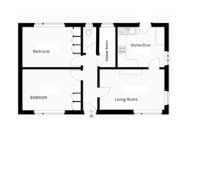 Floorplan of 2 bedroom Detached Bungalow for sale, Royd View, Mytholmroyd, Hebden Bridge, HX7