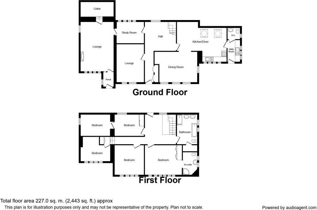 Floorplan of 4 bedroom Detached House for sale, Halstead Green, Hebden Bridge, HX7