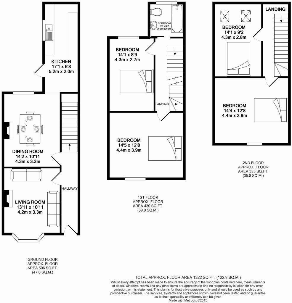 Floorplan of 4 bedroom Mid Terrace House for sale, Wellington Road, Todmorden, OL14