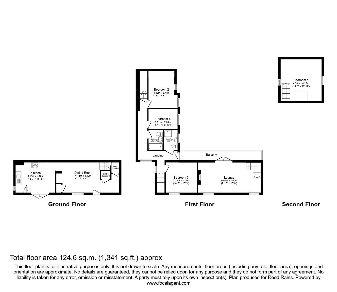 Floorplan of 4 bedroom Detached House for sale, Luddenden, Halifax, HX2