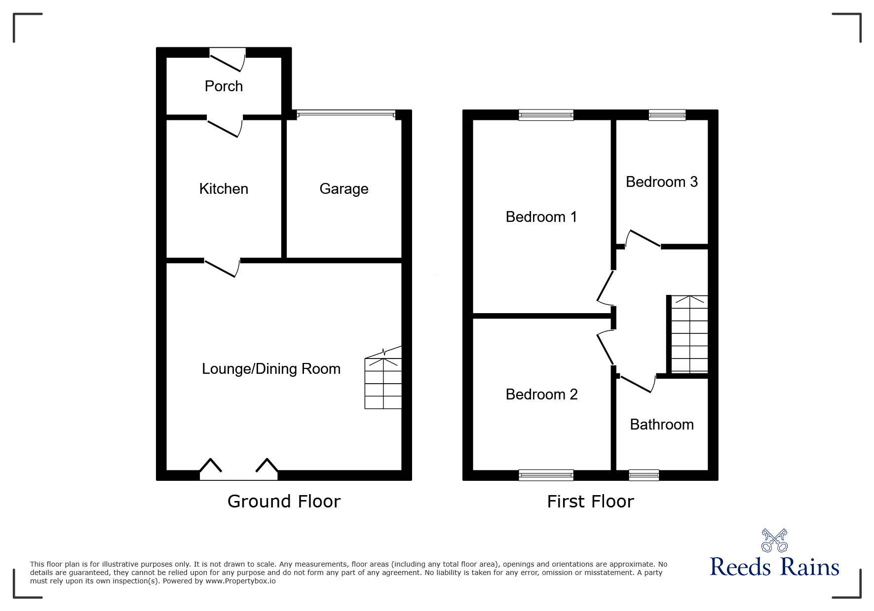 Floorplan of 3 bedroom Mid Terrace House for sale, Caldicott Close, Todmorden, West Yorkshire, OL14