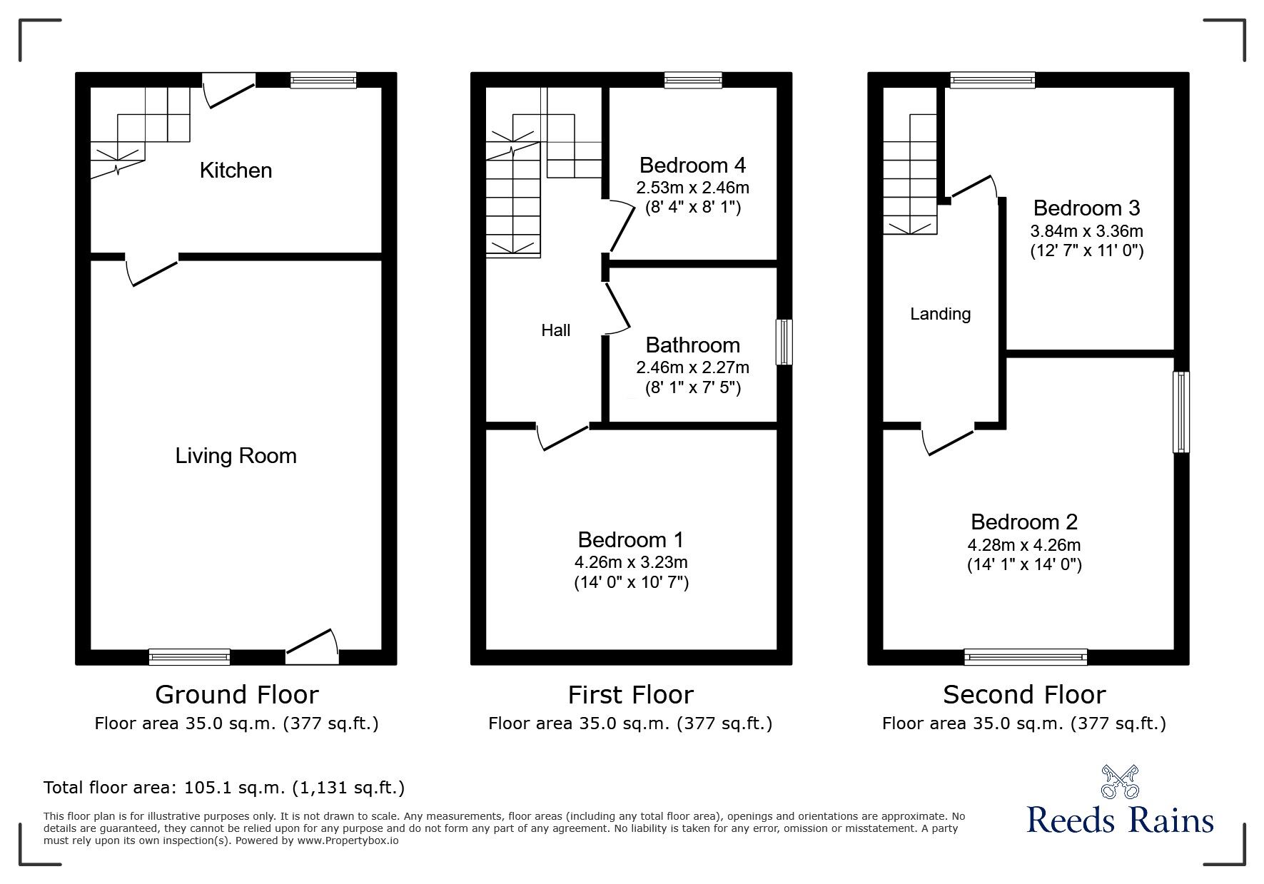 Floorplan of 4 bedroom End Terrace House for sale, Hebden Bridge, West Yorkshire, HX7