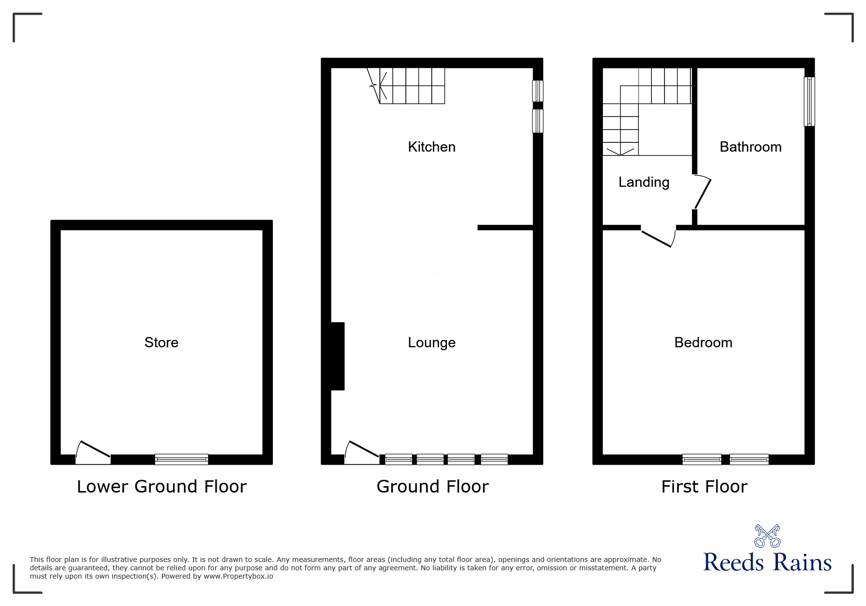 Floorplan of 1 bedroom End Terrace House for sale, Northgate, Heptonstall, Hebden Bridge, HX7