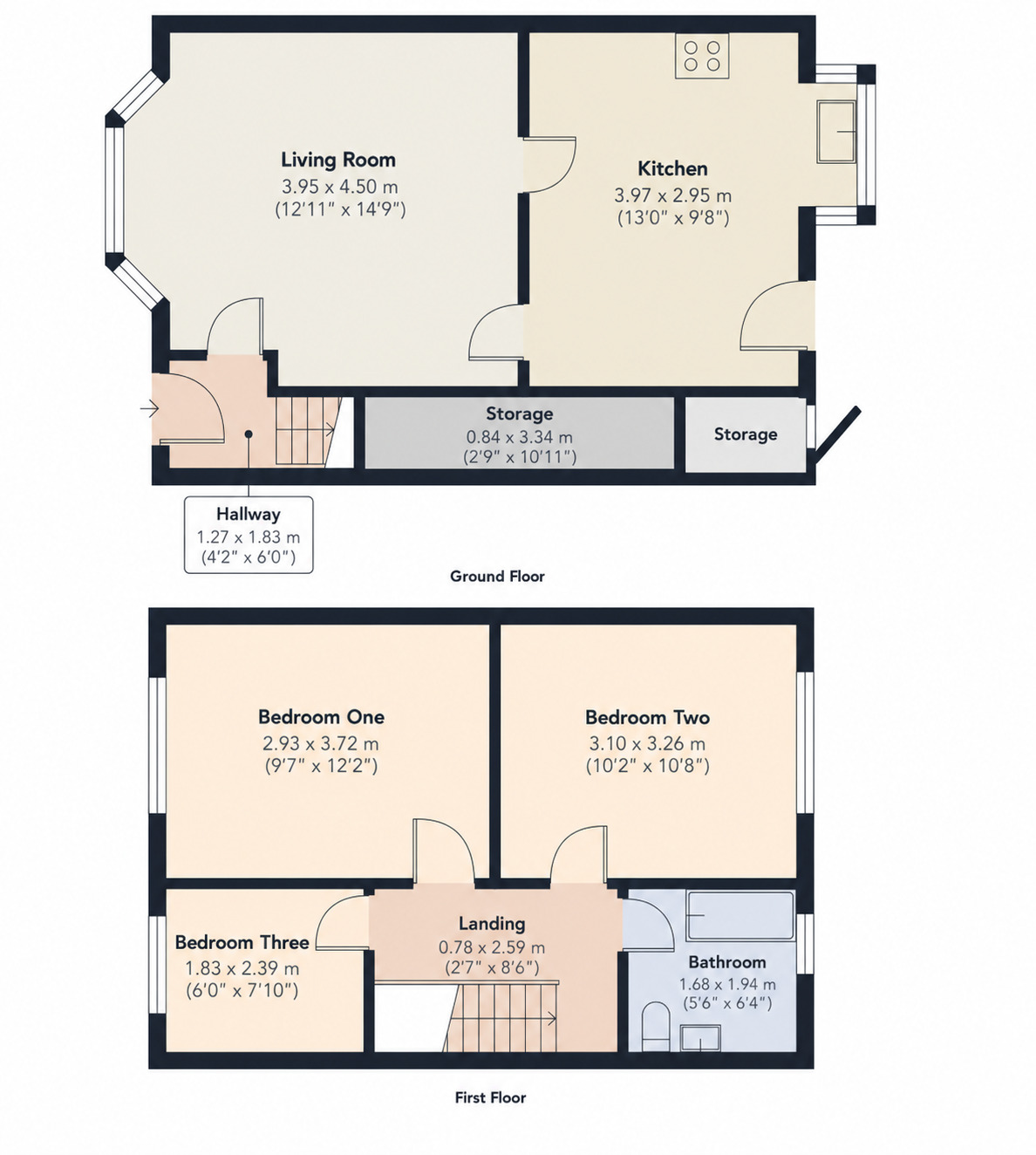 Floorplan of 3 bedroom Mid Terrace House for sale, Burnley Road, Todmorden, OL14