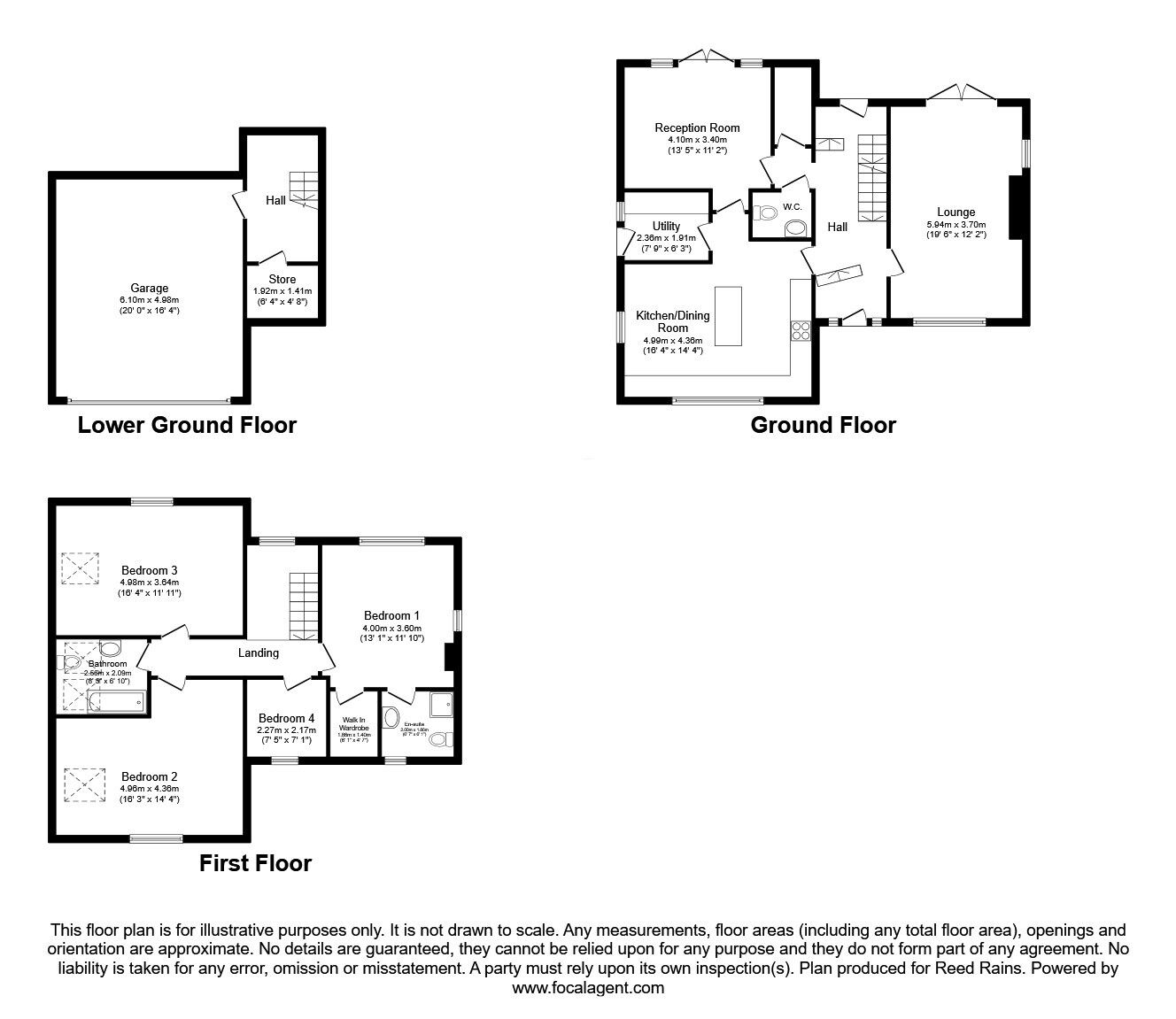 Floorplan of 4 bedroom Detached House for sale, Caldene Croft, Mytholmroyd, Hebden Bridge, HX7