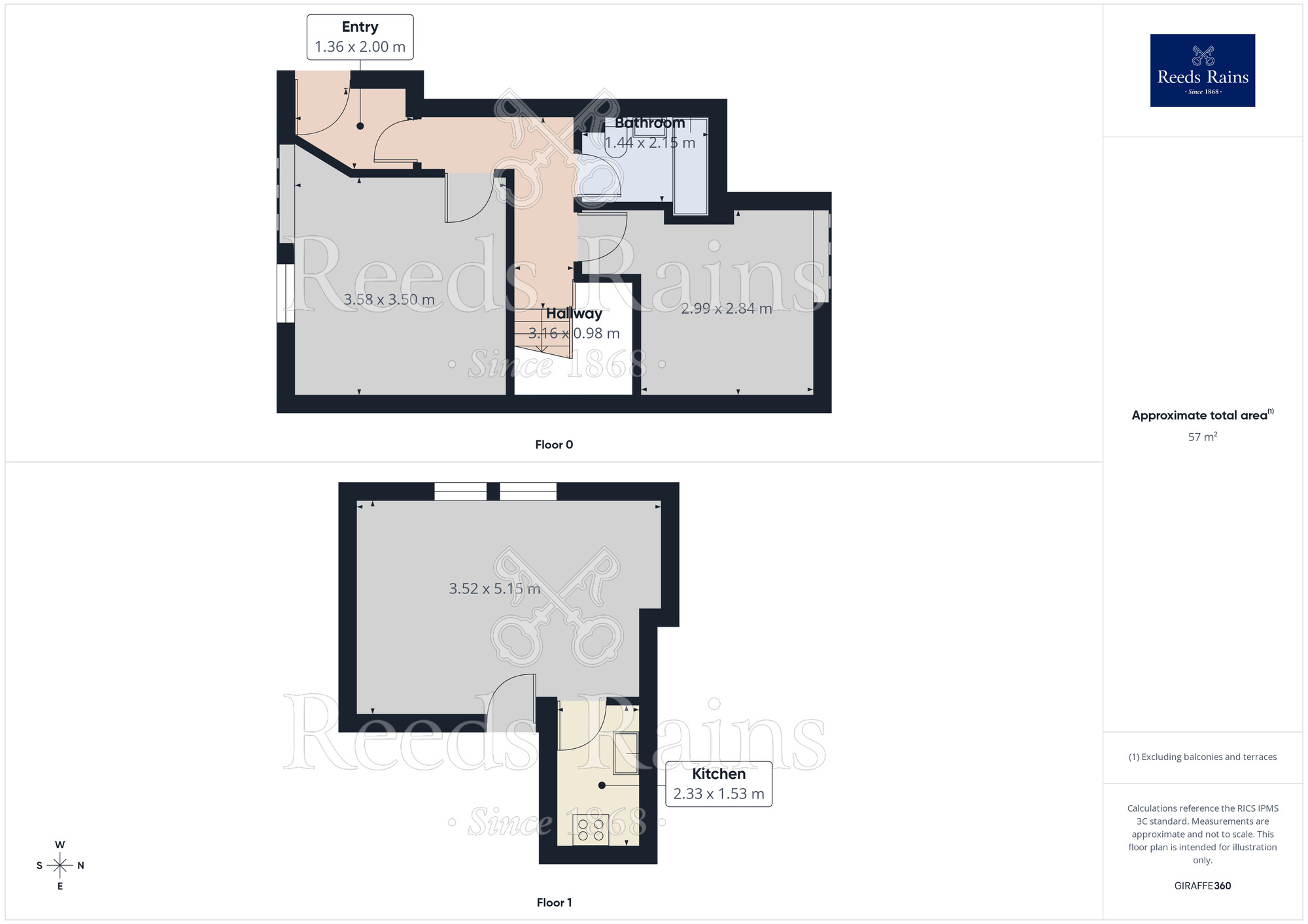 Floorplan of 2 bedroom Semi Detached Property to rent, Wadsworth, Hebden Bridge, West Yorkshire, HX7