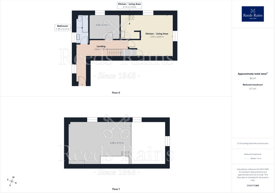 Floorplan of 1 bedroom Flat for sale, Wellfield Terrace, Todmorden, OL14