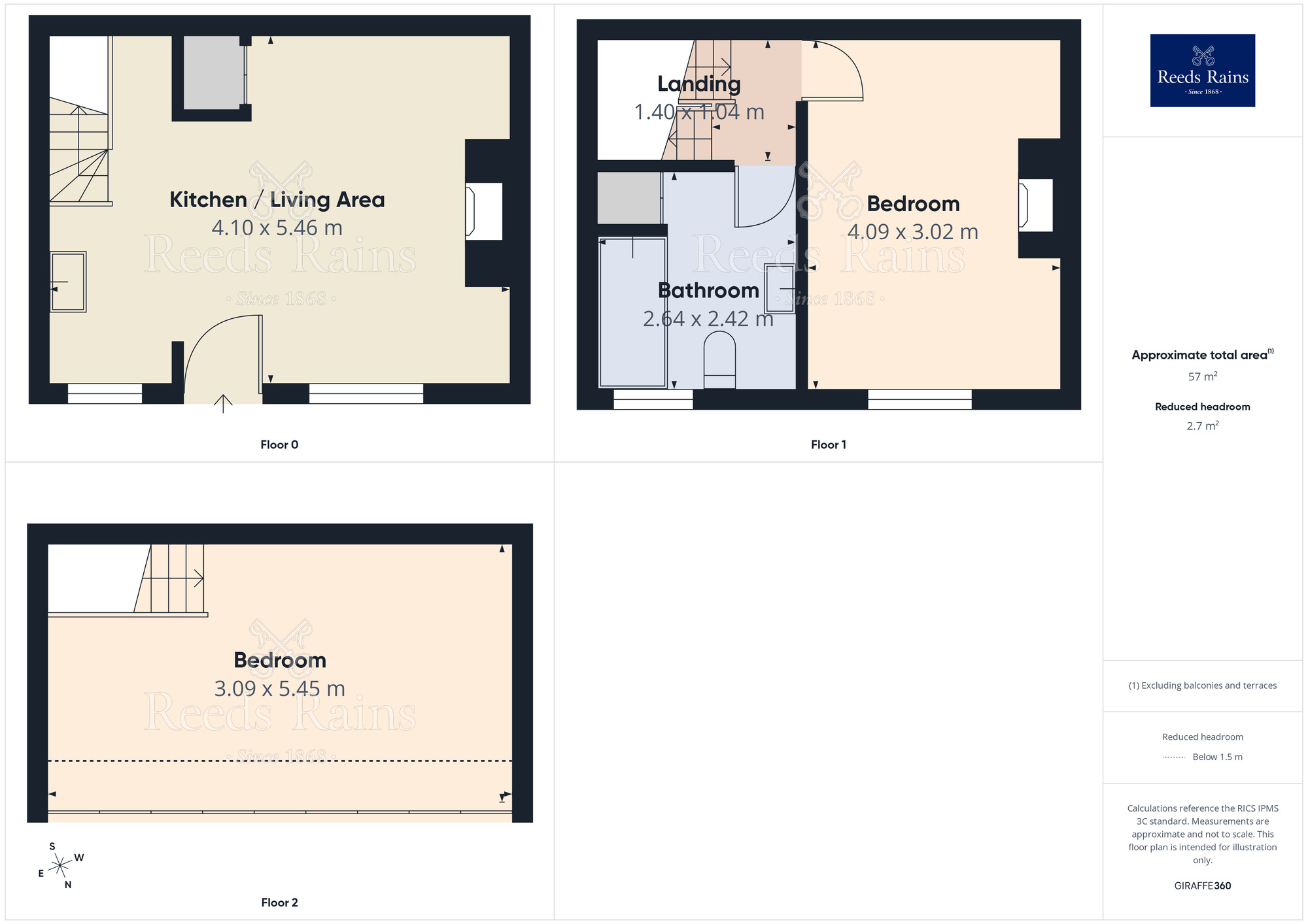 Floorplan of 2 bedroom Mid Terrace House for sale, Regent Street, Hebden Bridge, HX7