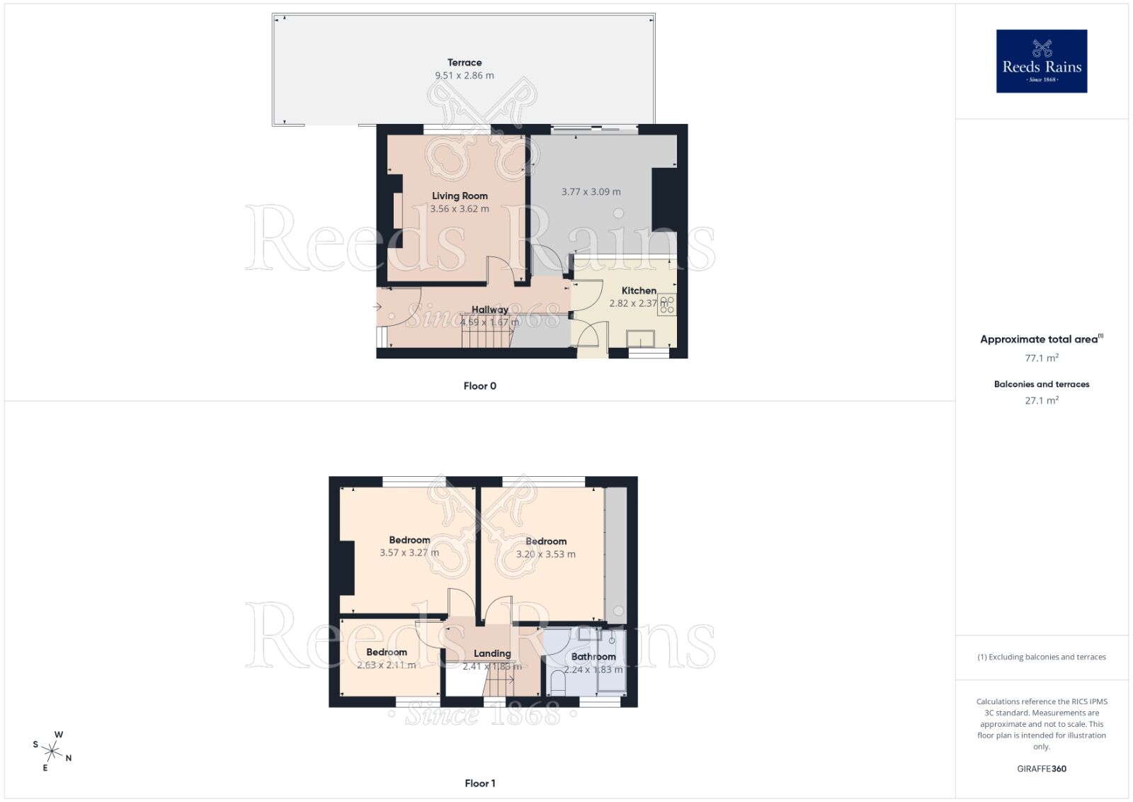 Floorplan of 3 bedroom End Terrace House for sale, Old Lees Road, Hebden Bridge, West Yorkshire, HX7