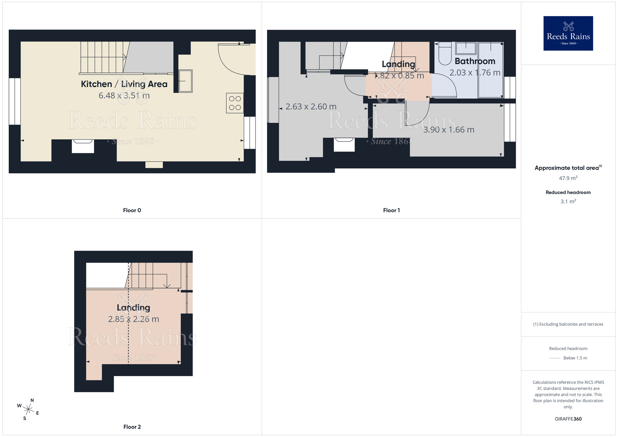 Floorplan of 2 bedroom Mid Terrace House for sale, Middle Nook, Hebden Bridge, HX7