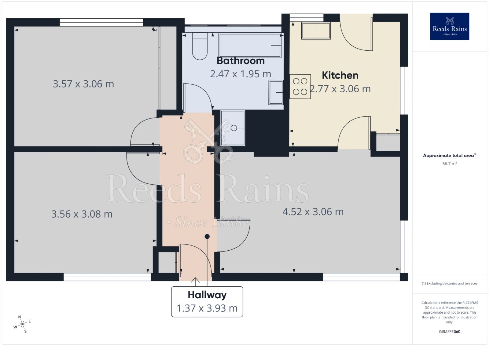 Floorplan of 2 bedroom Detached Bungalow for sale, Royd View, Hebden Bridge, West Yorkshire, HX7