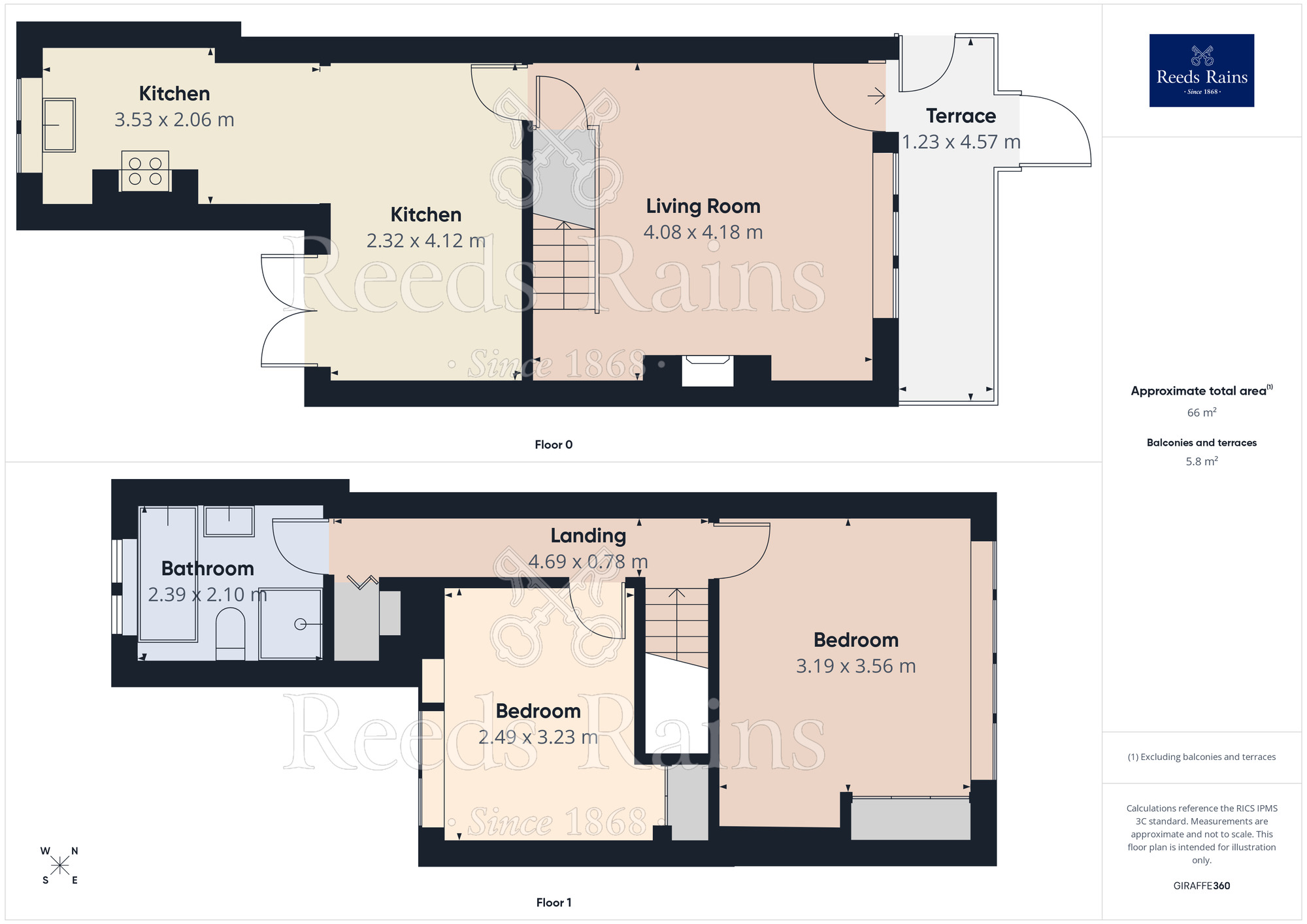 Floorplan of 2 bedroom Mid Terrace House for sale, Smithwell Lane, Hebden Bridge, HX7