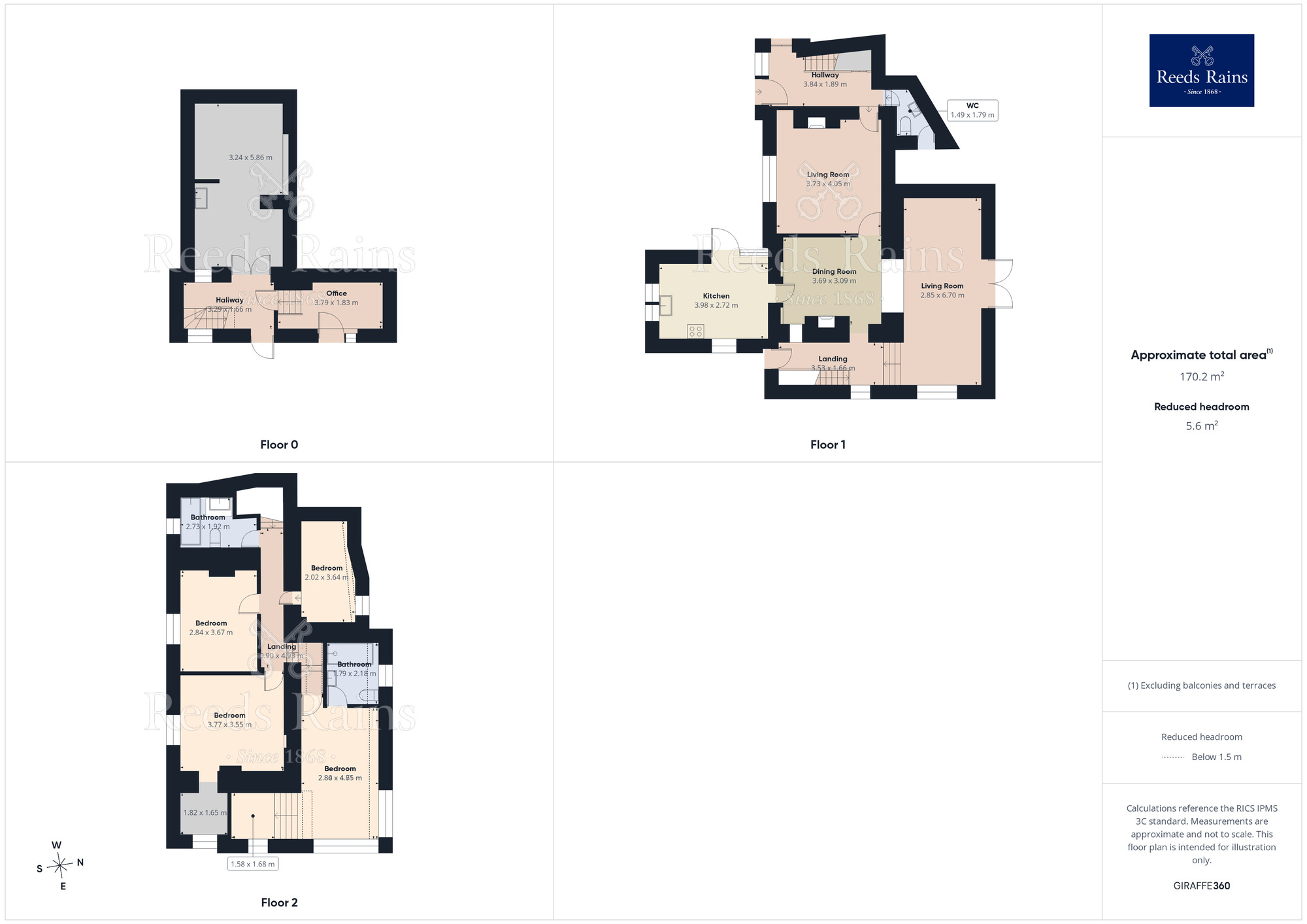Floorplan of 4 bedroom Semi Detached House for sale, Towngate, Heptonstall, Hebden Bridge, HX7