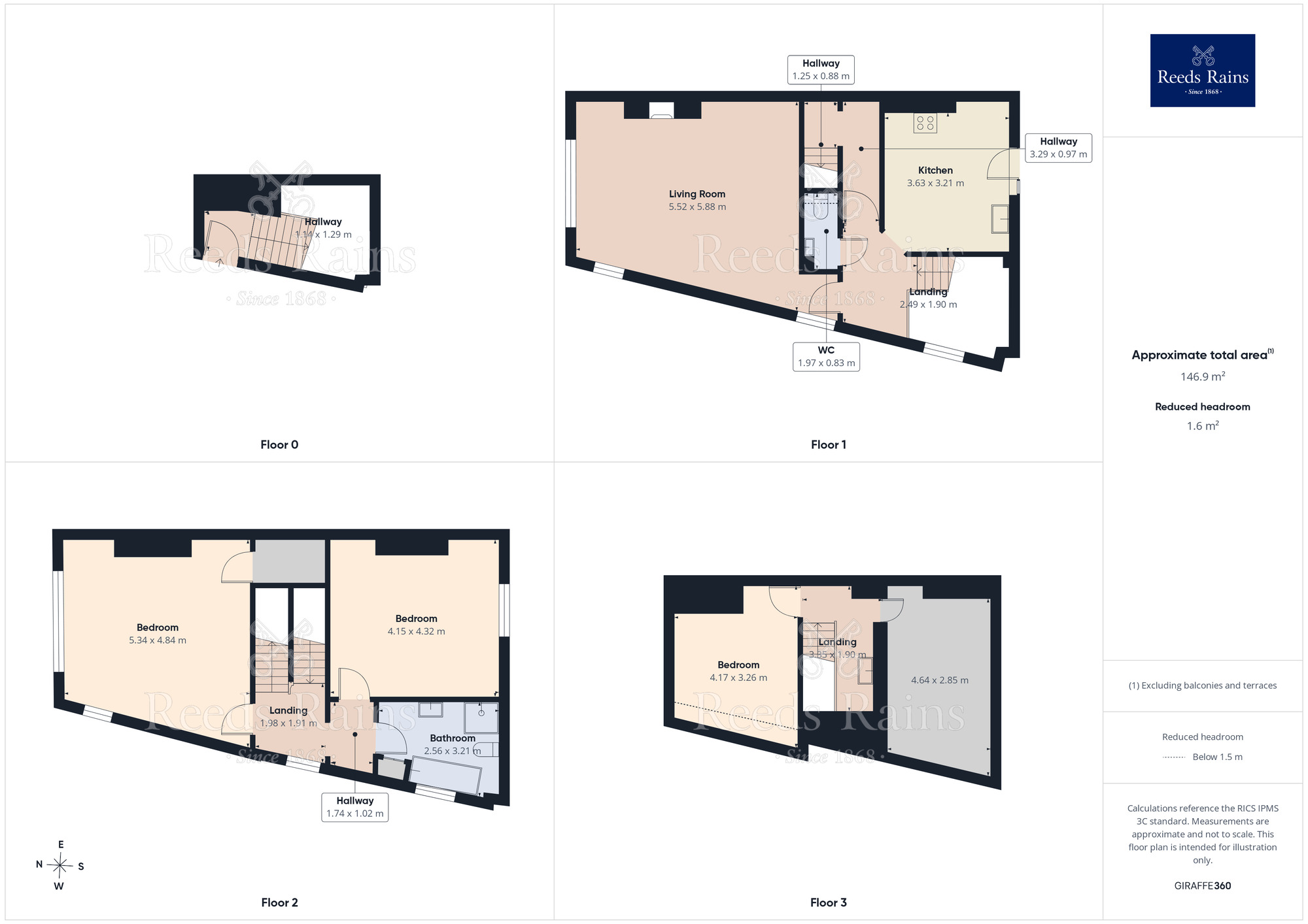 Floorplan of 4 bedroom End Terrace House for sale, Market Street, Hebden Bridge, West Yorkshire, HX7