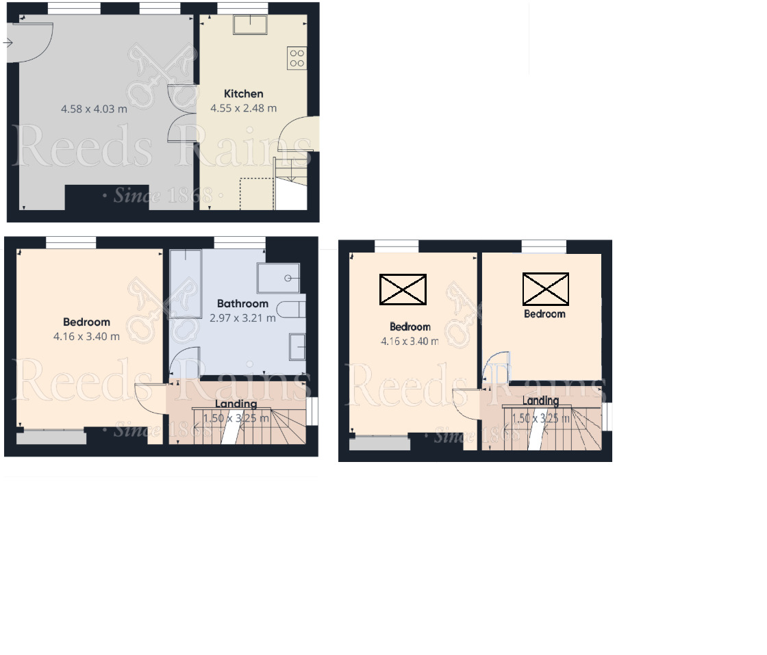 Floorplan of 3 bedroom End Terrace House for sale, Burnley Road, Todmorden, OL14