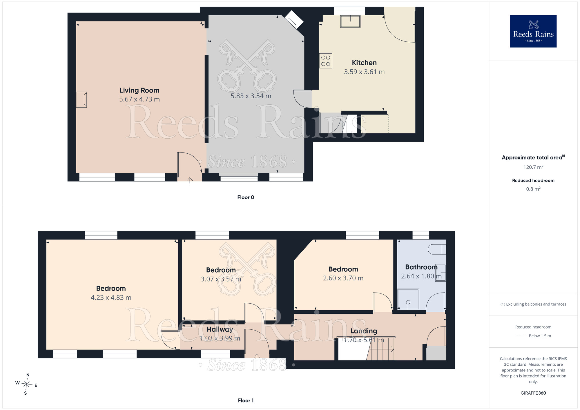 Floorplan of 3 bedroom Semi Detached House to rent, Falling Royd, HEBDEN BRIDGE, West Yorkshire, HX7