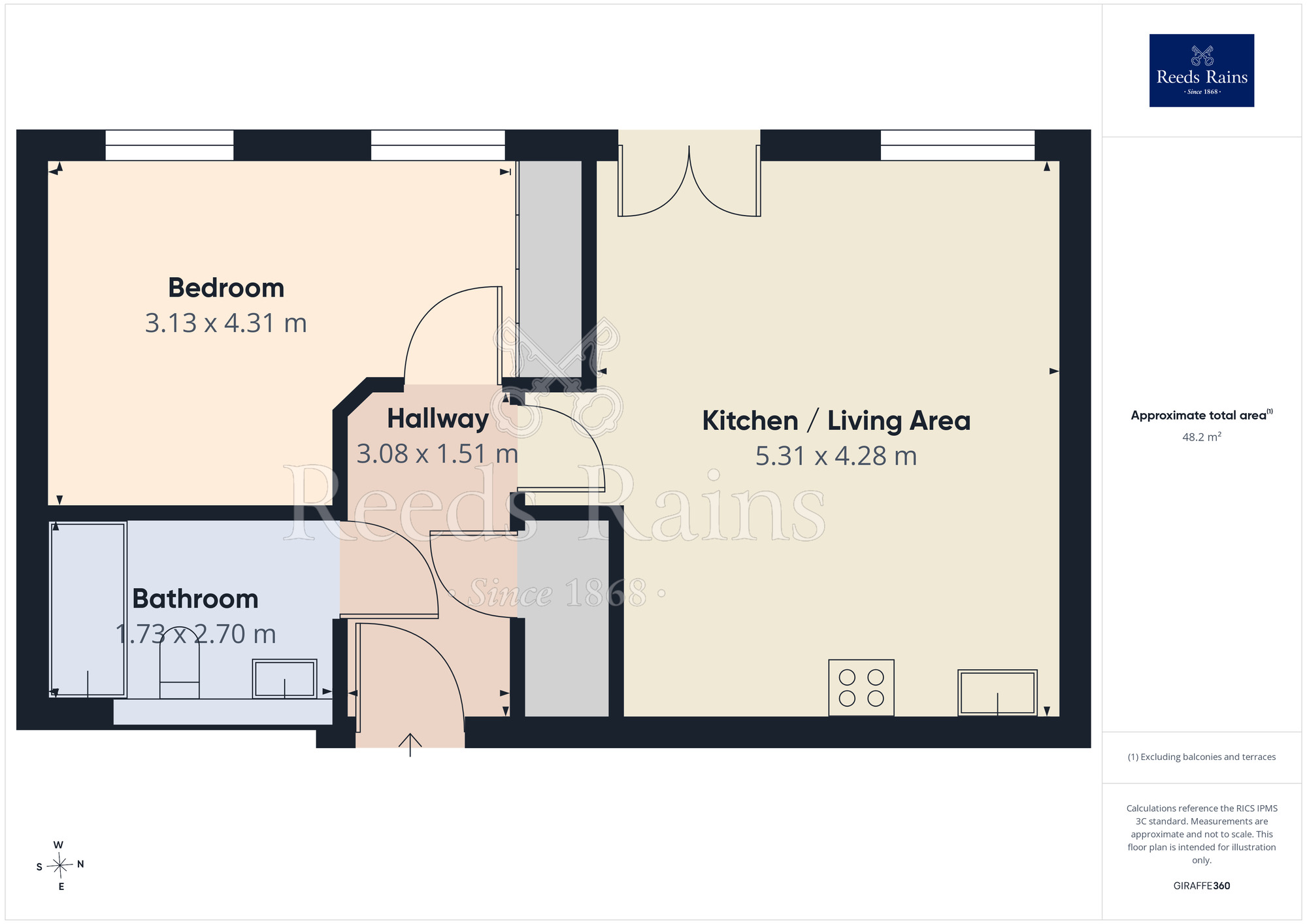 Floorplan of 1 bedroom Flat to rent, Oats Royd Mill, Dean House Lane, Halifax, HX2
