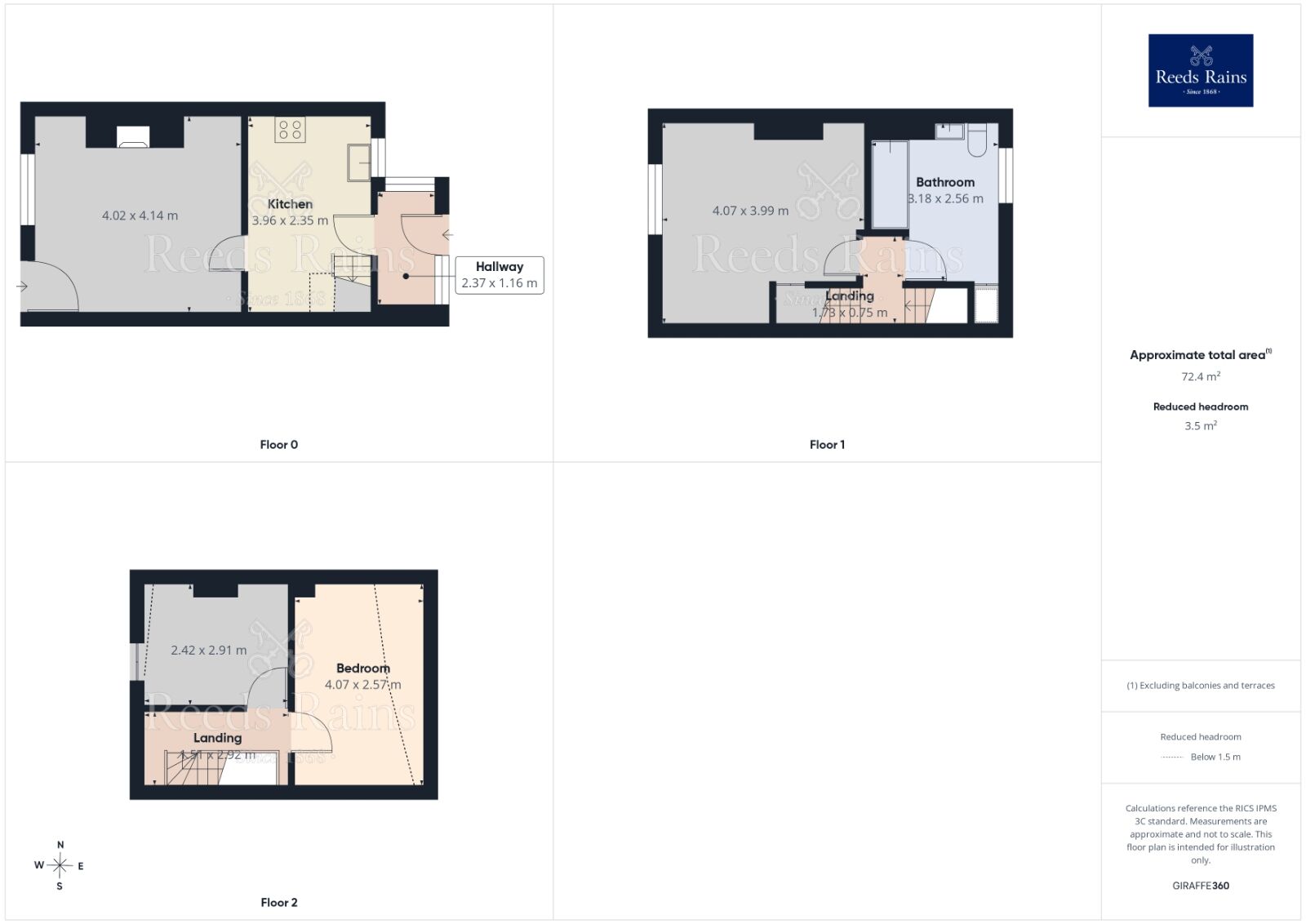 Floorplan of 3 bedroom Mid Terrace House for sale, Roy Street, Todmorden, West Yorkshire, OL14