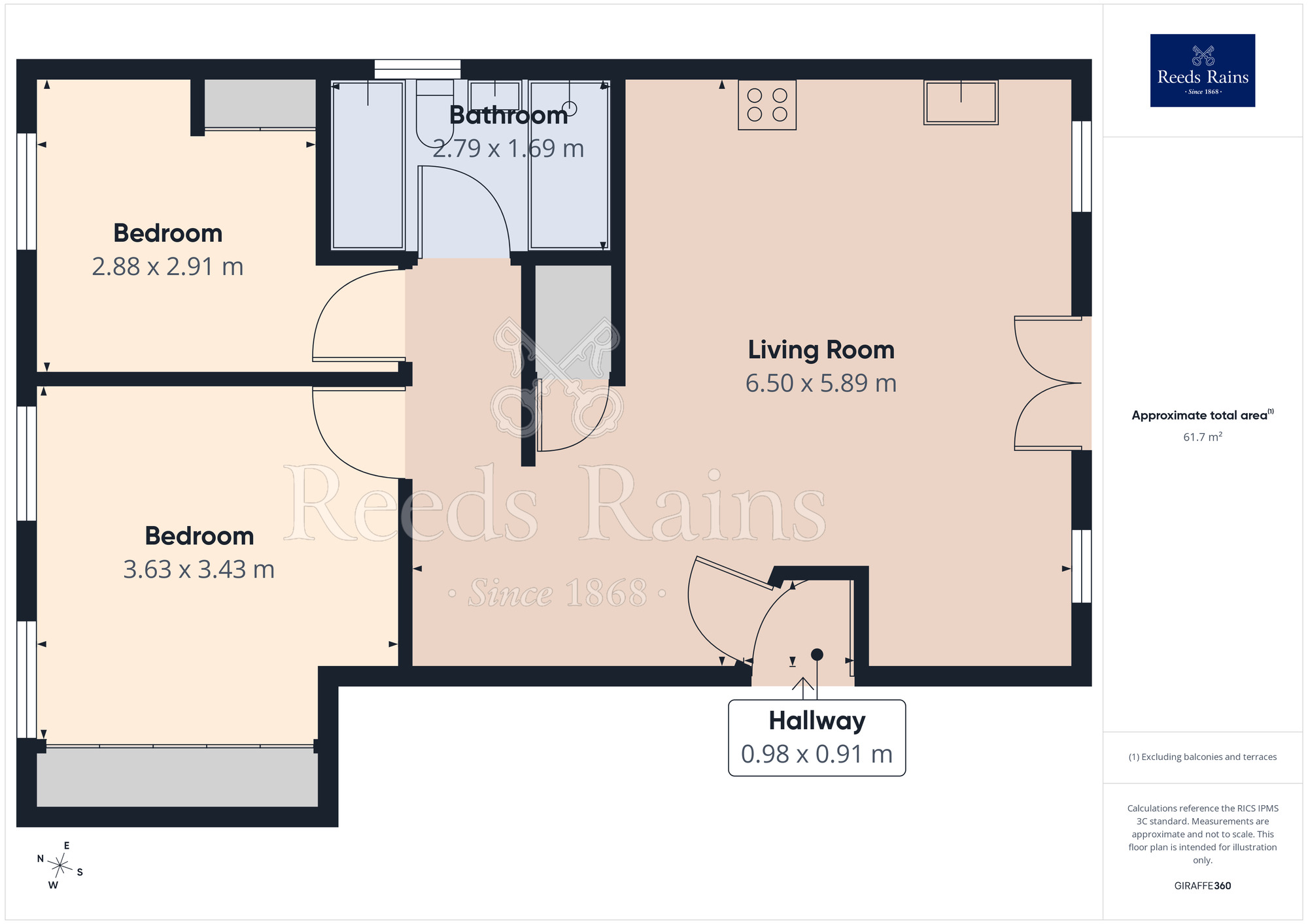 Floorplan of 2 bedroom Flat for sale, Mill Bank Close, Todmorden, OL14
